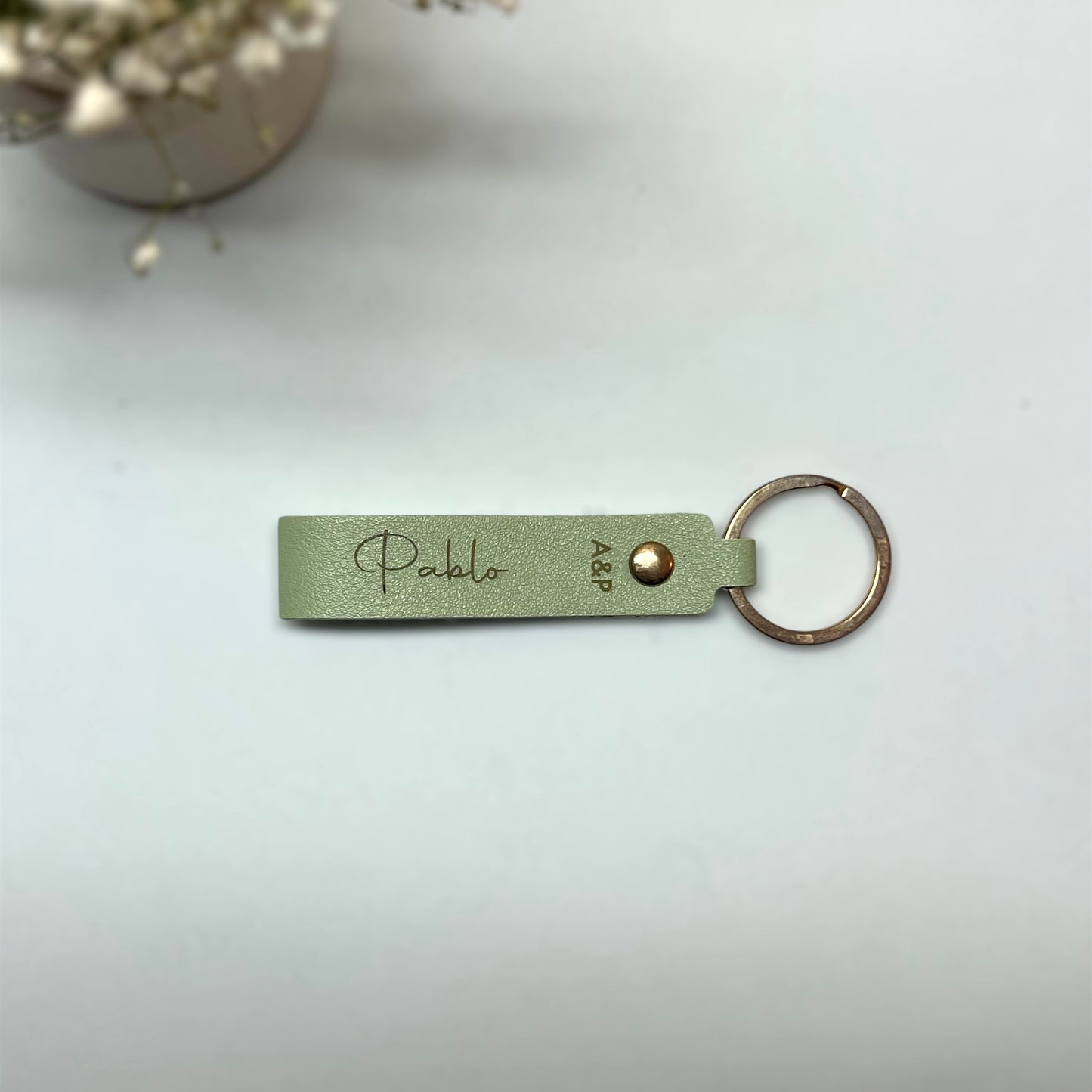 Llavero cuero boda - "NAME"